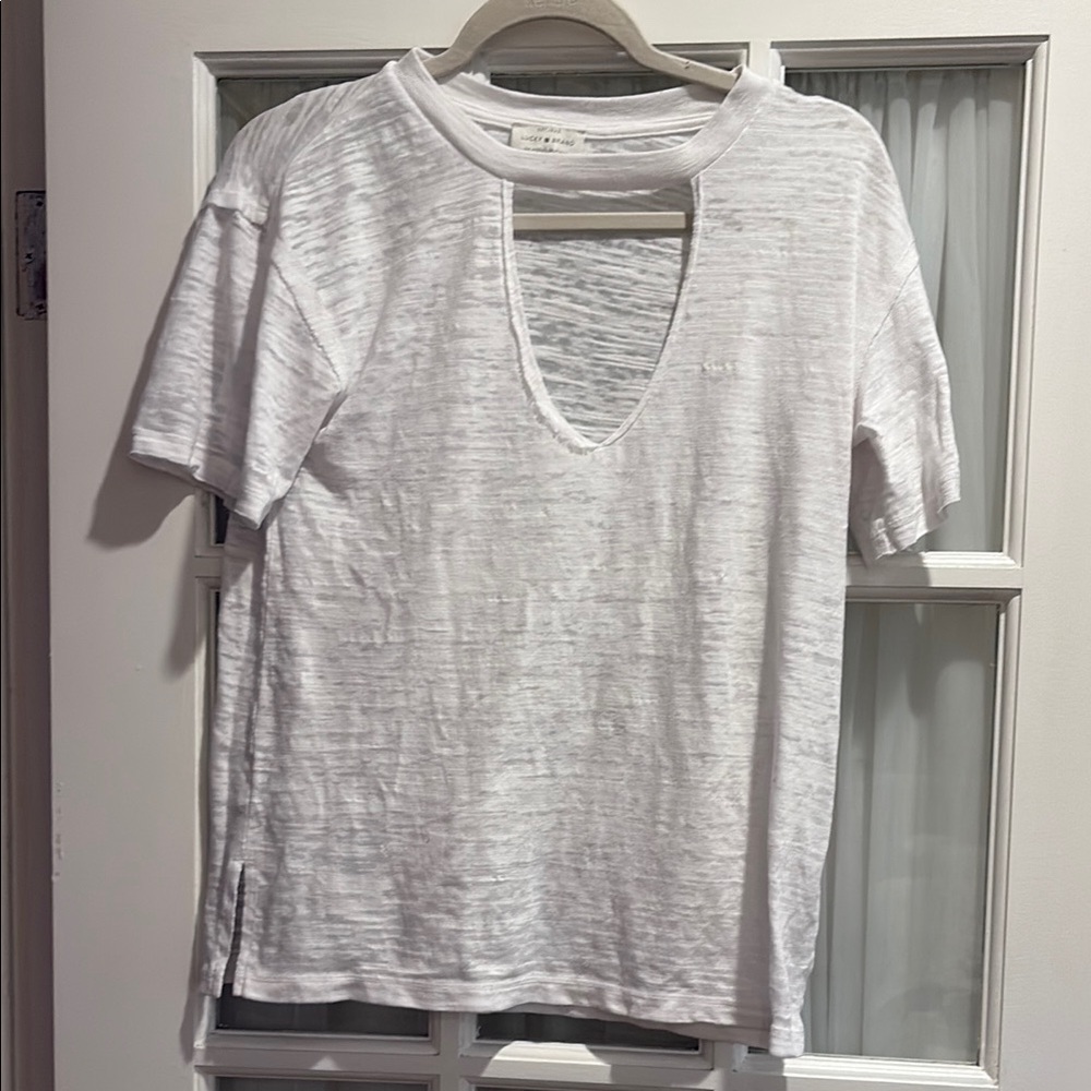 Lucky Brand White Short Sleeve Tee